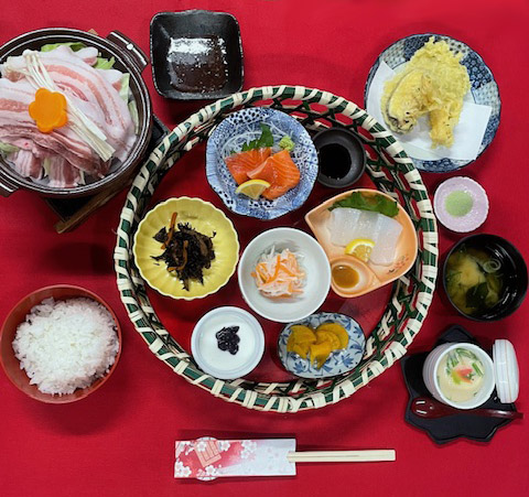 花かご旬膳 ポーク陶板焼き